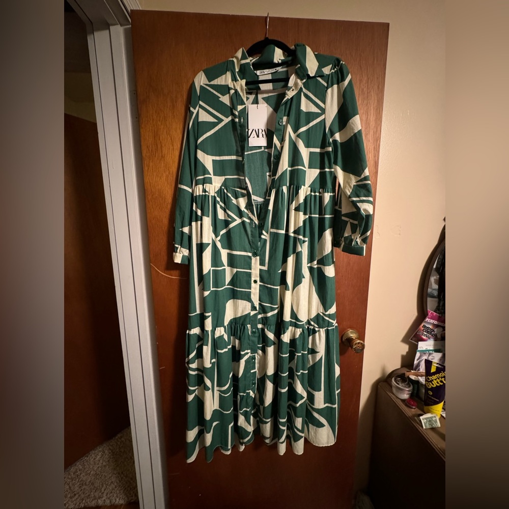 Long print dress